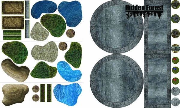 (Plastic) HiddenForest Combo: Scenario Elements and Terrain Pack
