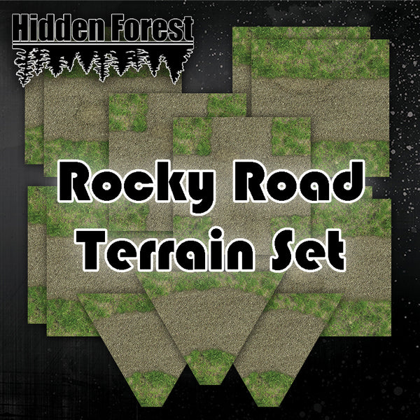 Rocky Road Terrain Set for Tabletop racing (Gaslands)