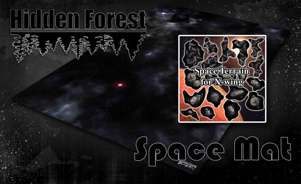 HiddenForest Space Gaming Mat V2 and Terrain Combo